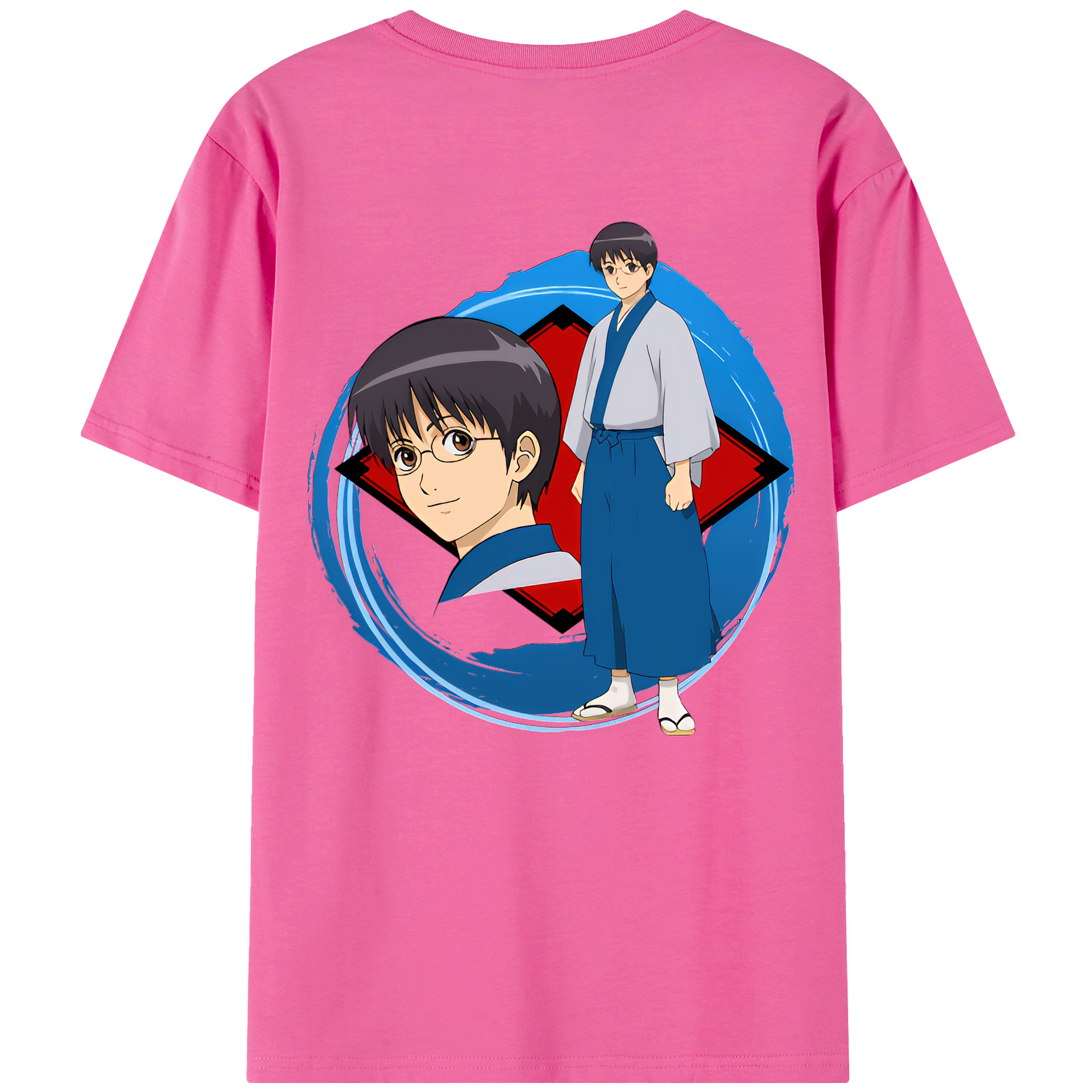 （画像用） ぎんたま 坂田銀時（さかたぎんとき） 神楽 志村新八（しむら しんぱち） GINTAMA Sakata Gintoki Kagura Shimura Shinpachi レディース半袖Tシャツ(バックプリント)